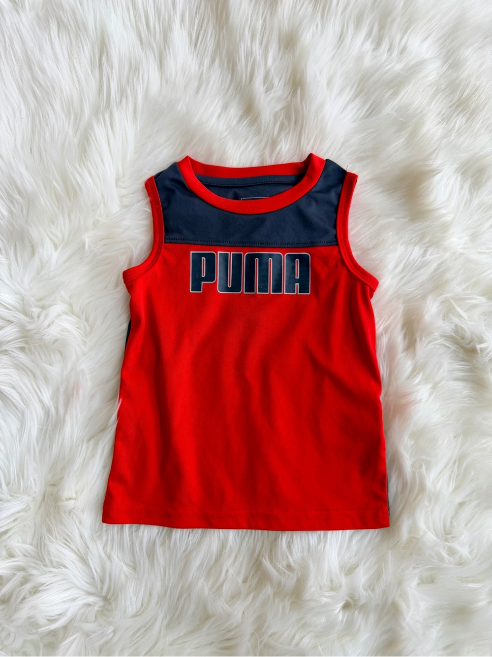 Kids’ Puma Red & Charcoal Gray Tank Top